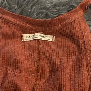 We The Free Terracotta Ribbed Tank